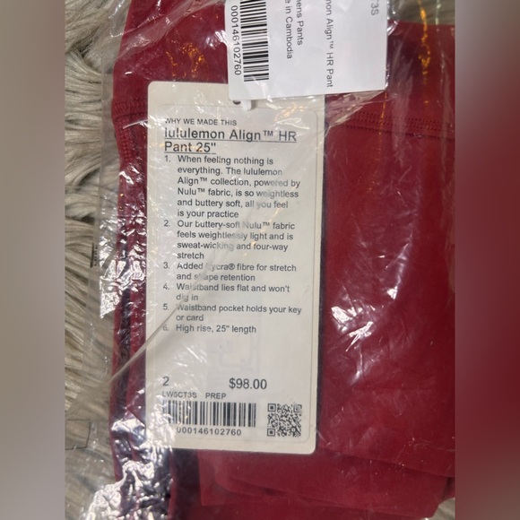 NWT lululemon align leggings 25” - Picture 2 of 4